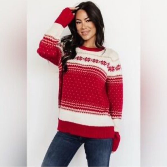 Baltic Born wool blend Griffin Fair Isle sweater - Picture 2 of 7